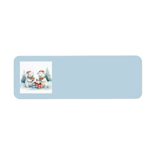 Polar Bears Adressetiketter Returadress Etikett