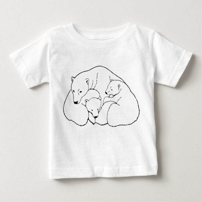 Polar Bears Baby Shirt Polar Bear Unge Tee (Framsida)