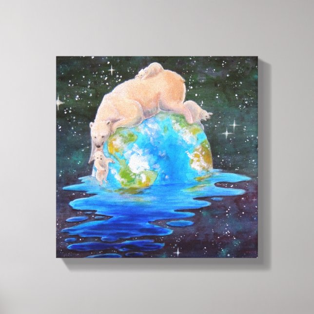 Polar Bears Global Warming Canvas (Framsida)