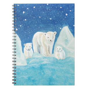 Polar Bears Illustration Anteckningsbok