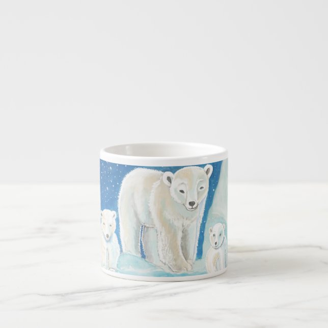 Polar Bears Illustration Espressomugg (Framsidan)