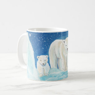 Polar Bears Illustration Kaffemugg