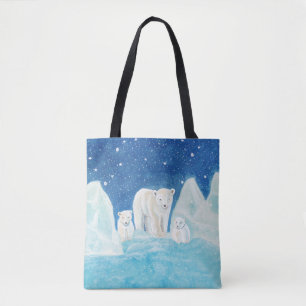 Polar Bears Illustration Tygkasse