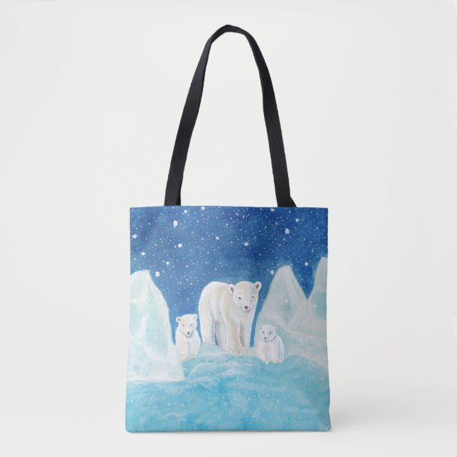 Polar Bears Illustration Tygkasse (Framsida)