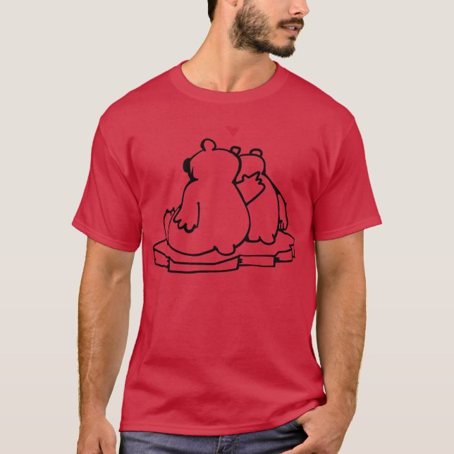 Polar Bears In Love girl T Shirt (Framsida)