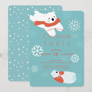 Polar Bears jul Party-inbjudan Inbjudningar