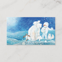 Polar Bears, Polar Fox, Emperor penguin & Snögubbe