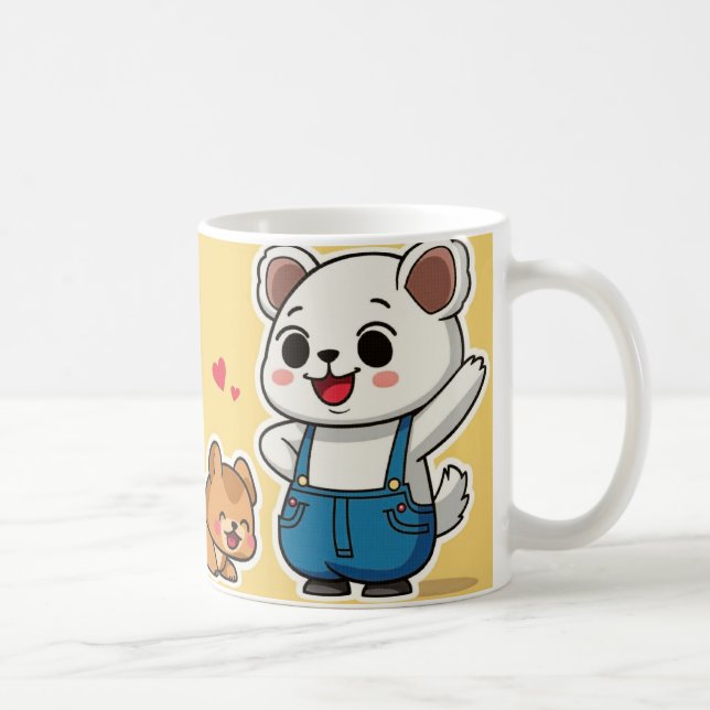 Polar Bear's Puppy Parad Kaffemugg (Höger)