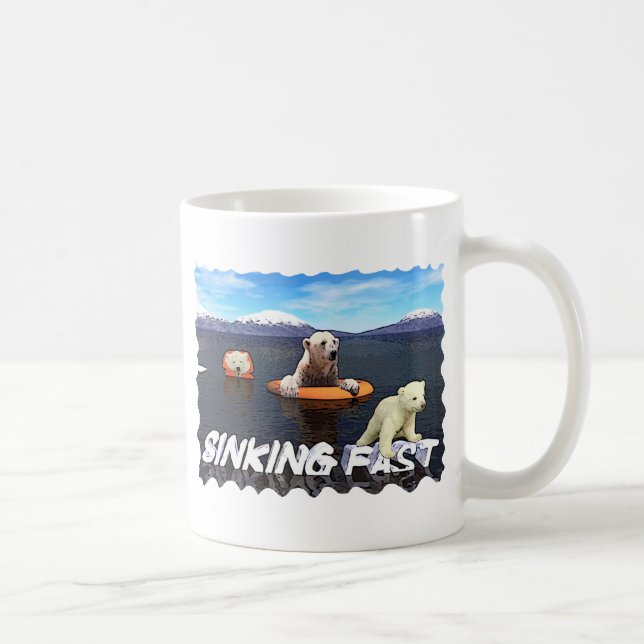 Polar Bears - sjunkande snabbt Kaffemugg (Höger)