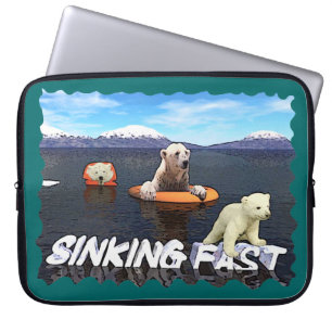 Polar Bears - sjunkande snabbt Laptop Sleeve