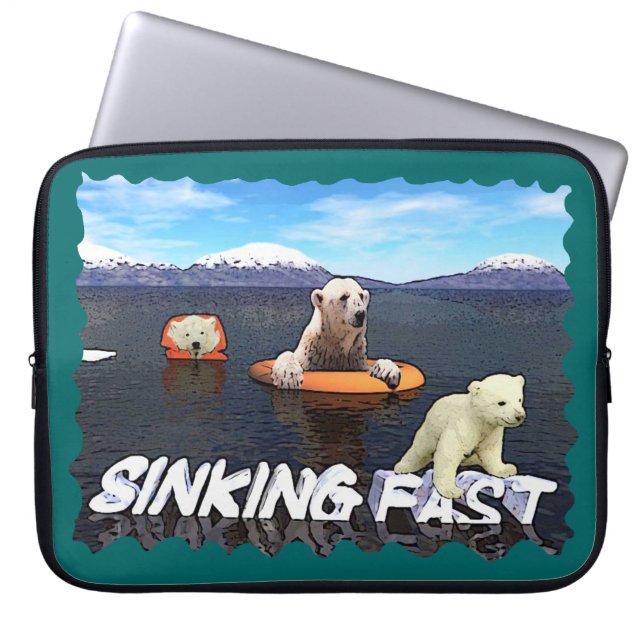 Polar Bears - sjunkande snabbt Laptop Sleeve (Framsidan)
