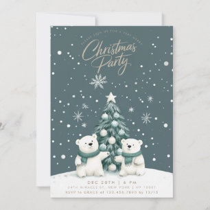 Polar Bears Snö jul Party Inbjudningar