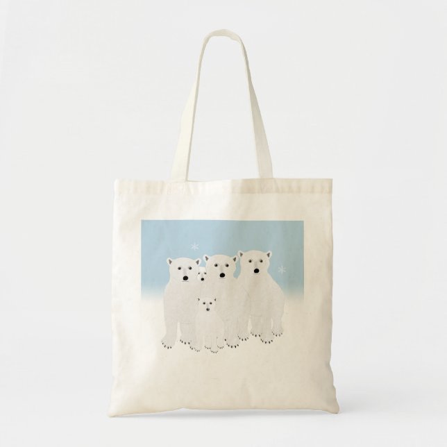 Polar Bears Tote Bag Tygkasse (Framsidan)