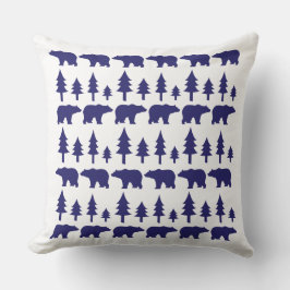 POLAR BEARS & TRÄD Jul Vintage Dekorativ kudde