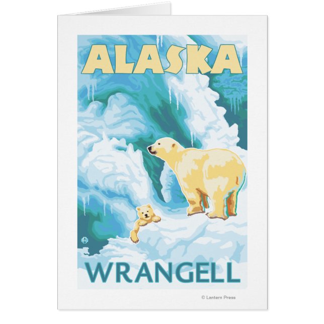 Polar Bears & Unge - Wrangell, Alaska Hälsningskort (Framsidan)