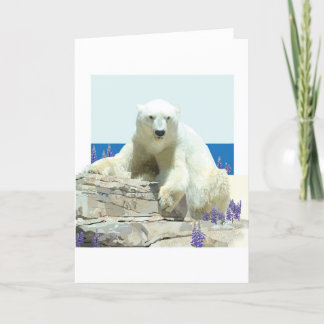 Polar Bear's Vår Greeting Card Kort