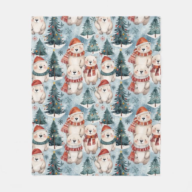 Polar Bears Winter Fleece Blanket | Hats & Scarves (Framsidan)