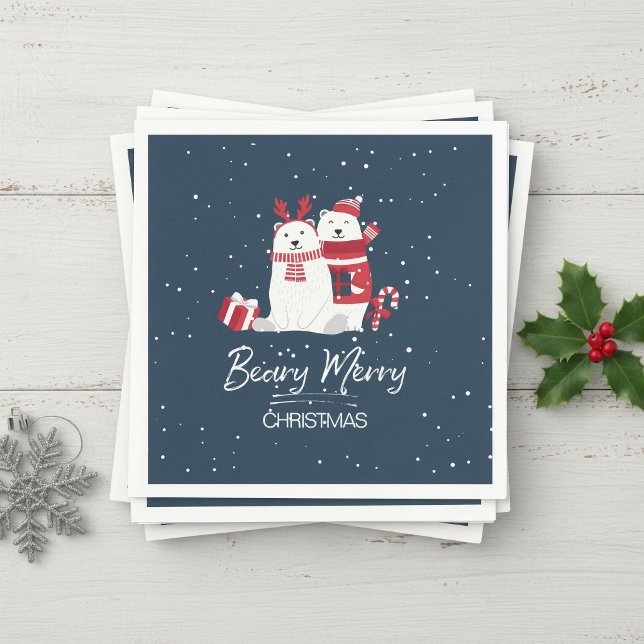 Polar Beary God Jul ID851 Pappersservett (Skapare uppladdad)
