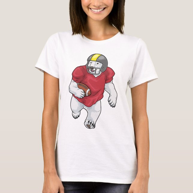 Polar björn American Football Sports T Shirt (Framsida)