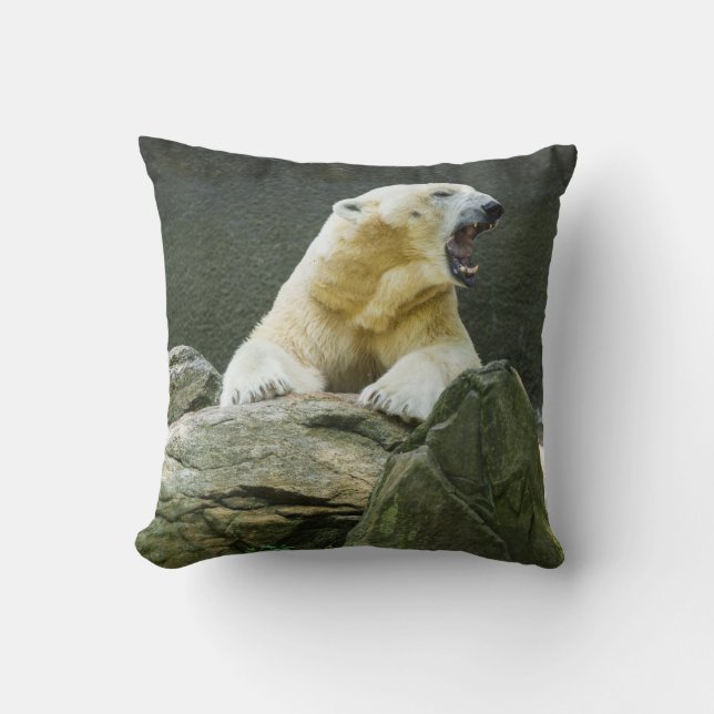 Polar björn - arg kudde (Framsida)