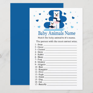 Polar björn Baby djur Namn Game