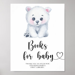 Polar björn - bokar för baby poster