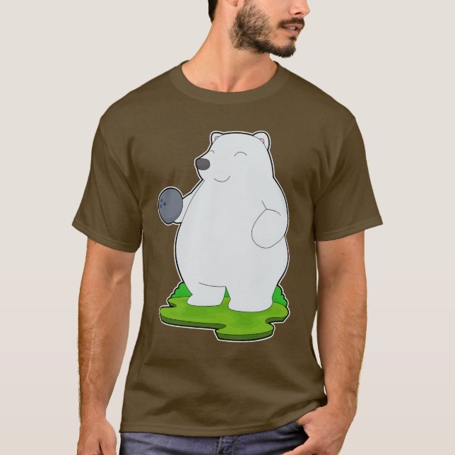 Polar björn Bowling Bowling ball T Shirt (Framsida)