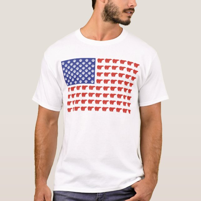 Polar-Björn-Flagga [1] T-shirt (Framsida)