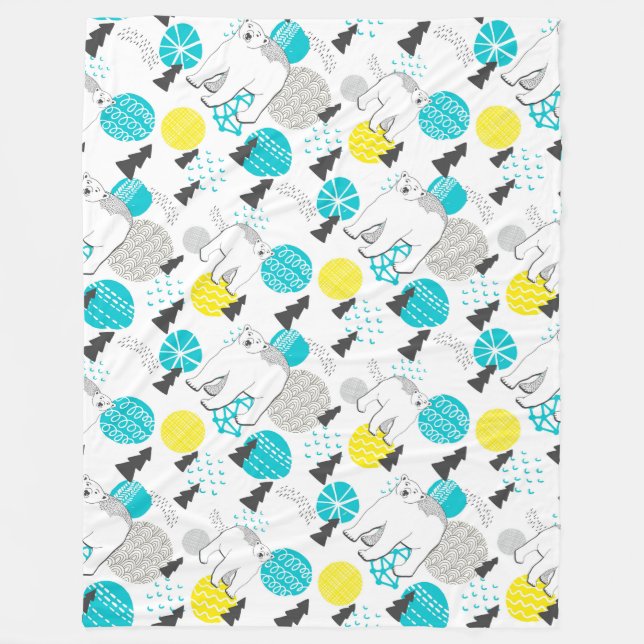 Polar björn fleecefilt (Framsidan)