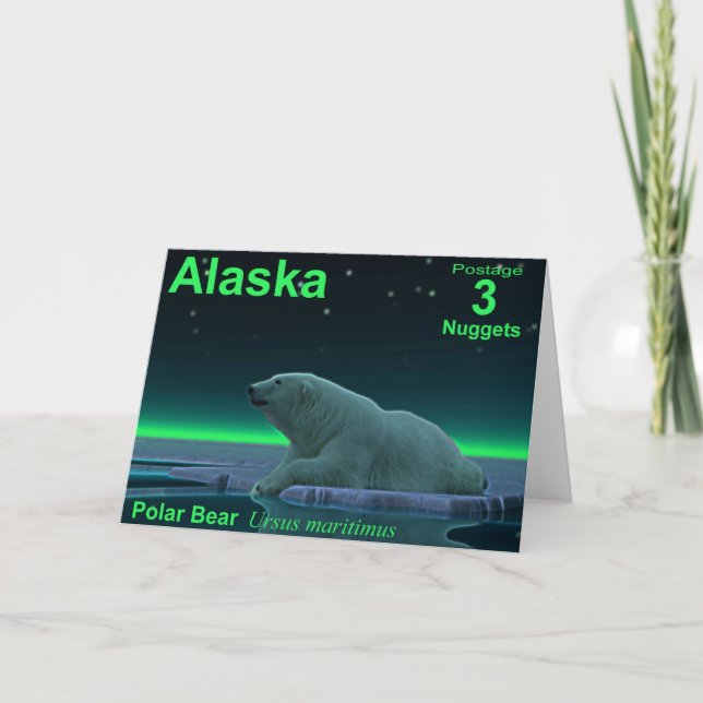 Polar björn för iskant helgkort (Framsida)