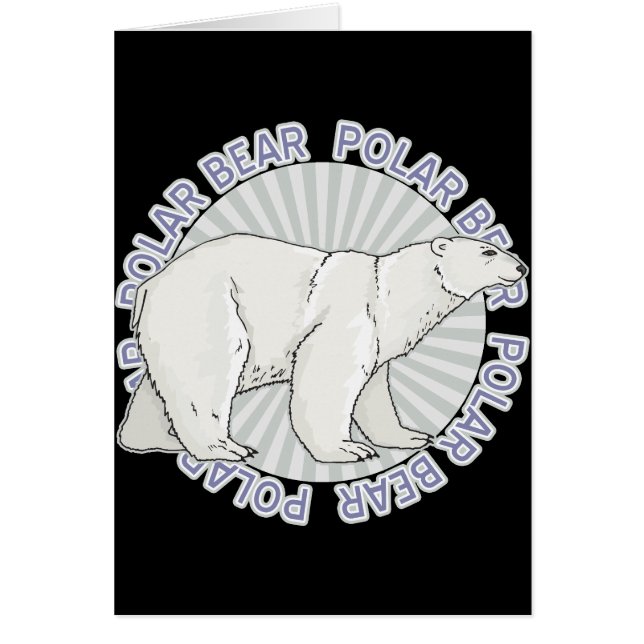 Polar björn för klassiker hälsningskort (Framsidan)