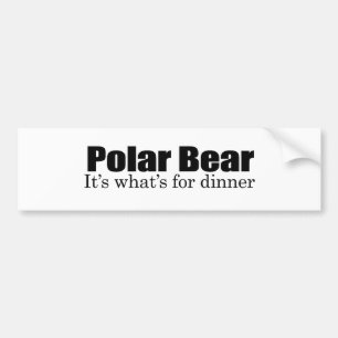 Polar björn för middag bildekal