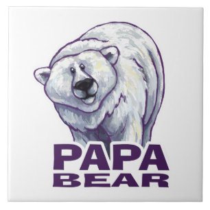 Polar björn för pappa kakelplatta