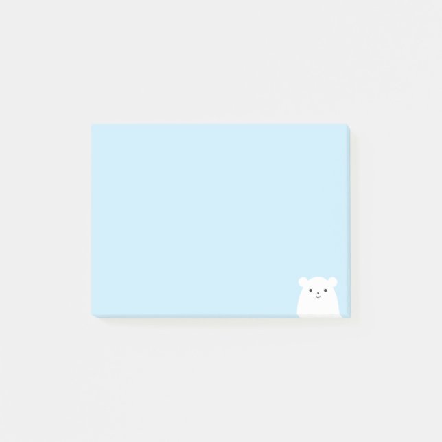 Polar björn för Peekaboo som Posta-det noterar Post-it Block (Framsida)