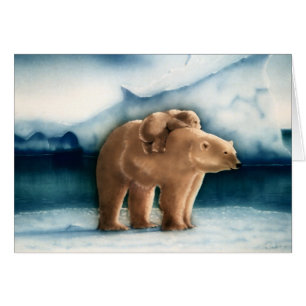 Polar björn hälsningskort