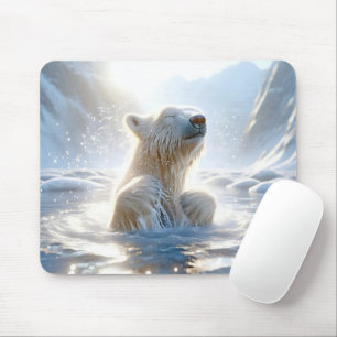 Polar Björn i Arktiska Vatten Musmatta