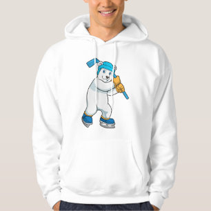Polar björn i ishockey med ishockeyklubb hoodie