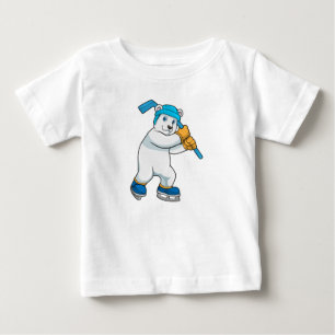 Polar-björn i ishockey med Stick T Shirt