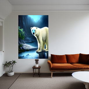 Polar björn i Oasis AI Art Poster