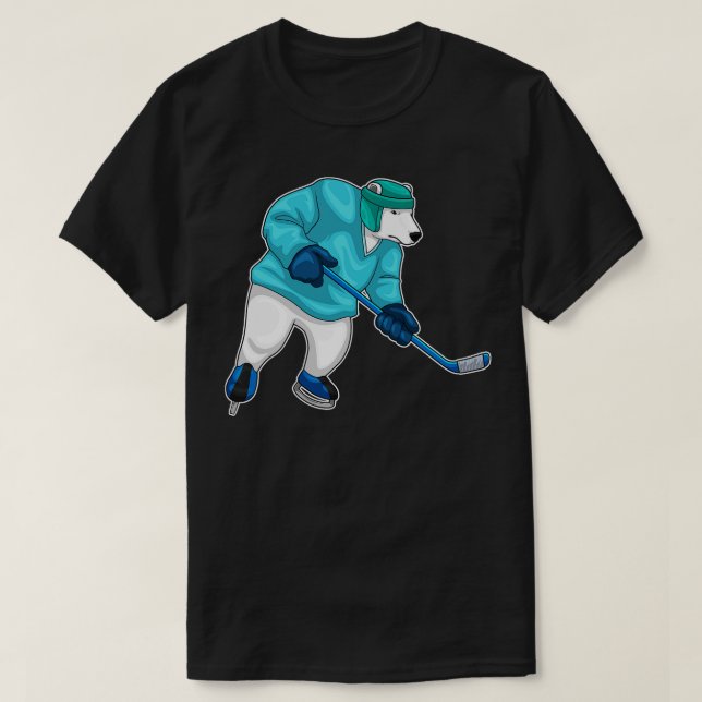 Polar björn ishockey ishockeyklubba t shirt (Design framsida)