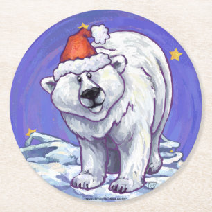 Polar Björn jul Underlägg Papper Rund