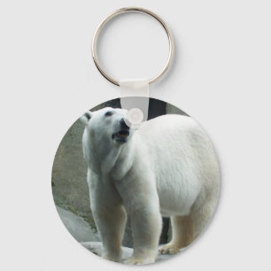 Polar björn Keychain för vit Nyckelring