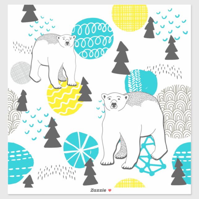 Polar björn klistermärken (Ark)