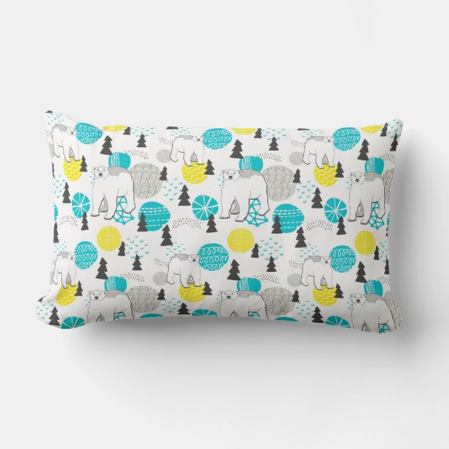 Polar björn lumbarkudde (Framsida)