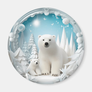 Polar Björn med vitvinter i Unge Magnet