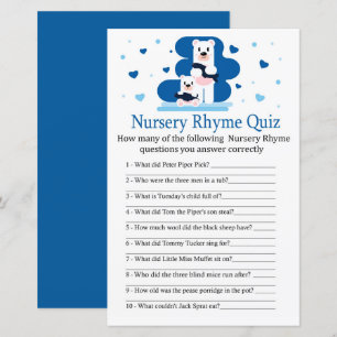 Polar björn Nursery Rhyme Quiz babyduschspel