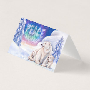 Polar björn och unge-jällande julklapp kort