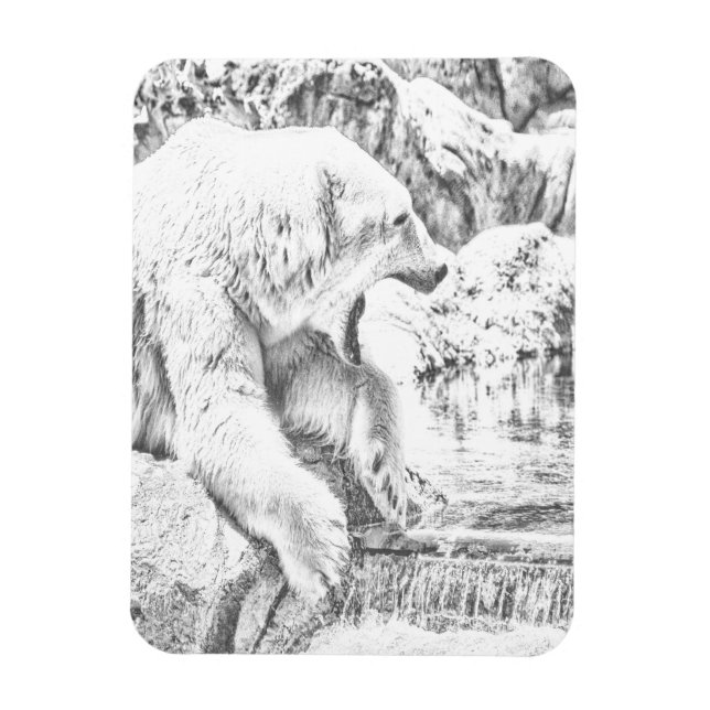 Polar björn och vatten magnet (Vertikal)