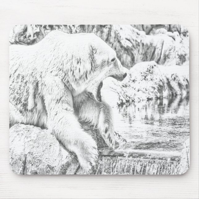 Polar björn och vatten musmatta (Framsidan)