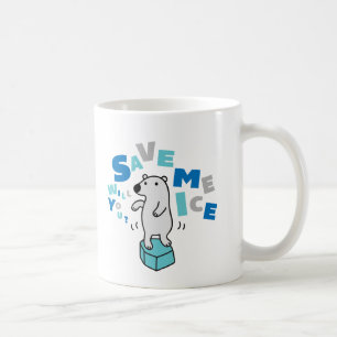 Polar björn på is kaffemugg